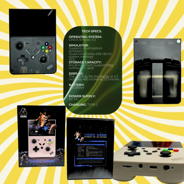 SHWAM Play Classic PlayStation video Games on Your Device | Graphics & Customizable Controls,New R43 Pro Hd 4.3-inch Screen Original 3d Game Controller M18 Handheld Game Console 3d Home 4k Hd Large Psp Ps1 Children's Gift